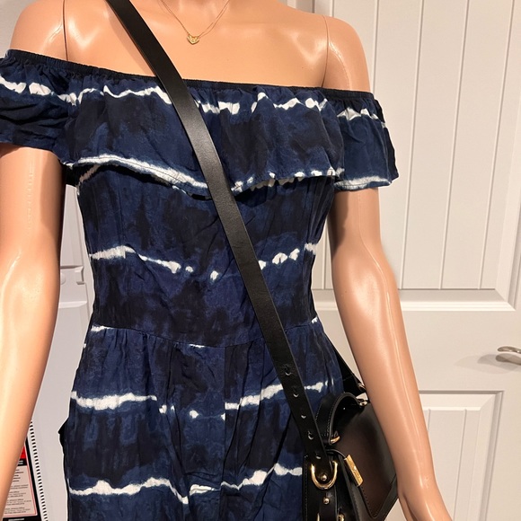 Xhilaration tie dye off the shoulder romper - Picture 9 of 13